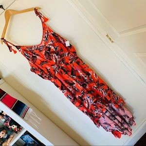 Beautiful Orange High Low Dress